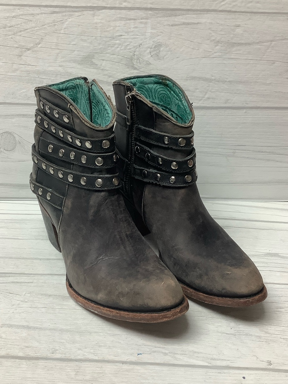 Corral Rustic Studded Ankle Boots